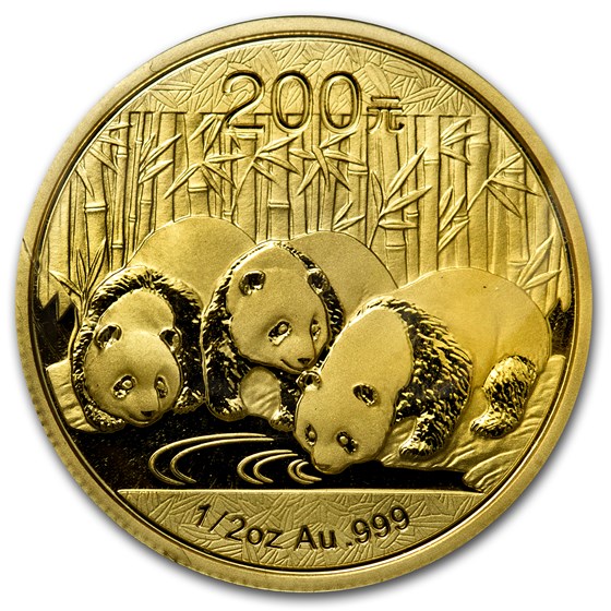 2013 China 1/2 oz Gold Panda BU (Sealed) 2013 China 1/2 oz Gold Panda BU (Sealed)